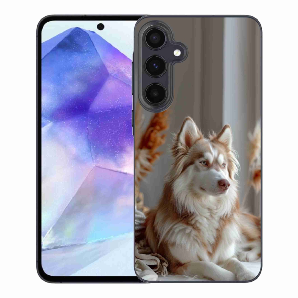 Gélový kryt mmCase na Samsung Galaxy A55 5G - pokojný sibírsky husky