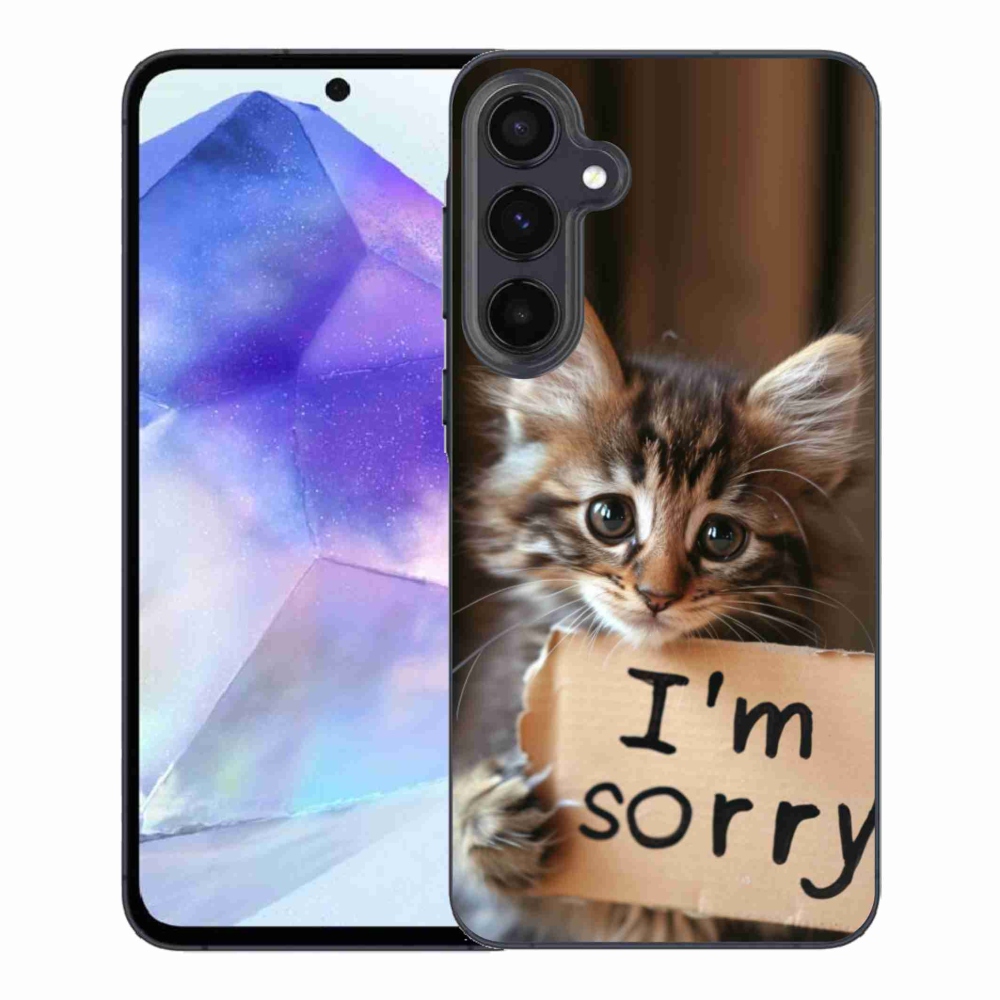 Gélový kryt mmCase na Samsung Galaxy A55 5G - mačacie ospravedlnenie