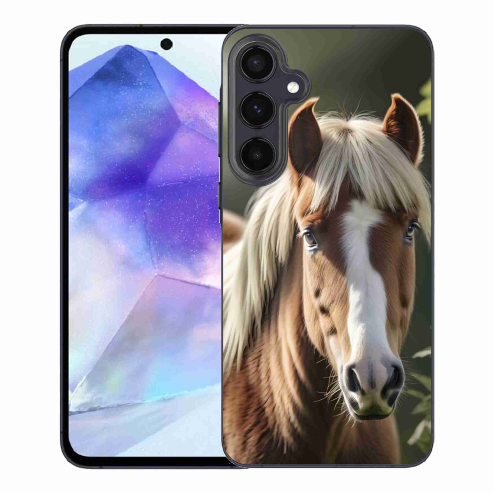 Gélový kryt mmCase na Samsung Galaxy A55 5G - kôň so svetlou hrivou