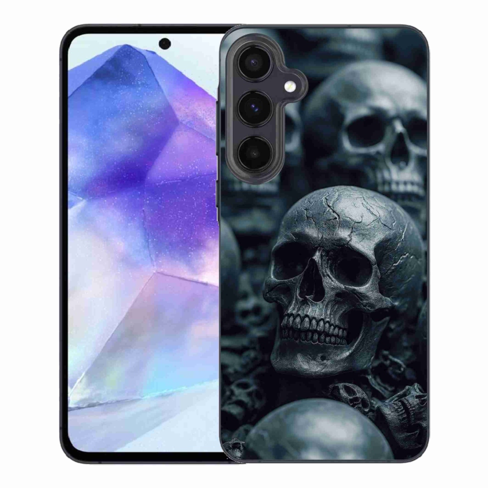Gélový kryt mmCase na Samsung Galaxy A55 5G - lebka 2