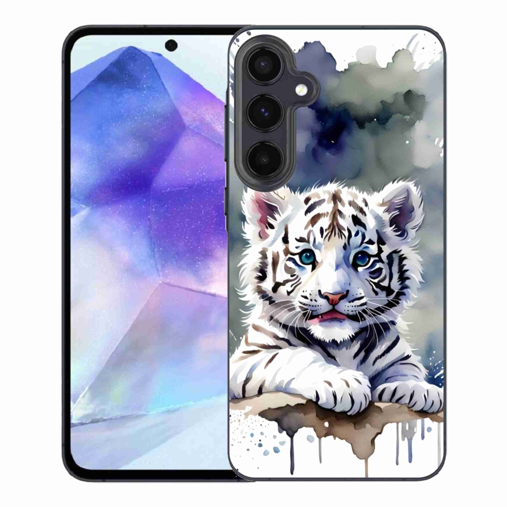 Gélový kryt mmCase na Samsung Galaxy A55 5G - mláďa bieleho tigra