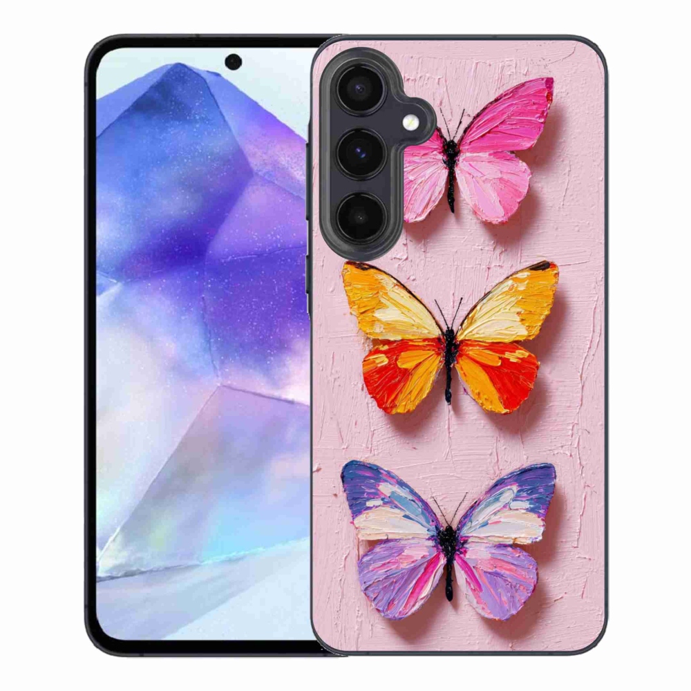 Gélový kryt mmCase na Samsung Galaxy A55 5G - motýlia trojica