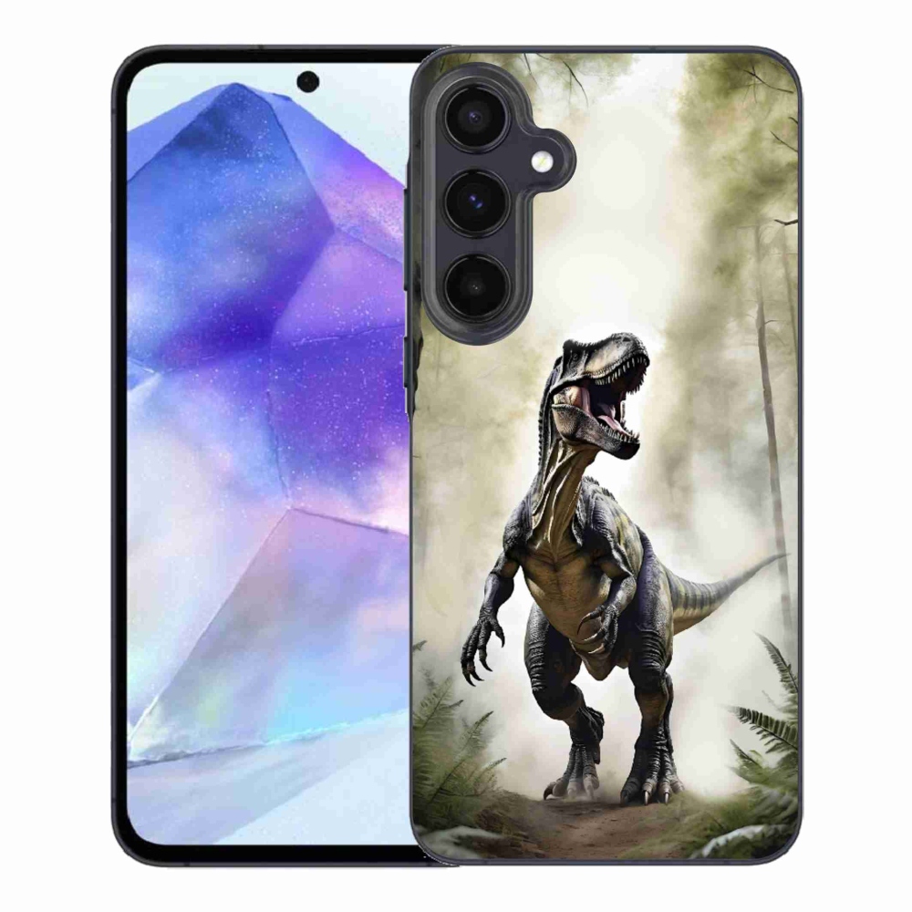 Gélový kryt mmCase na Samsung Galaxy A55 5G - naštvaný T-Rex