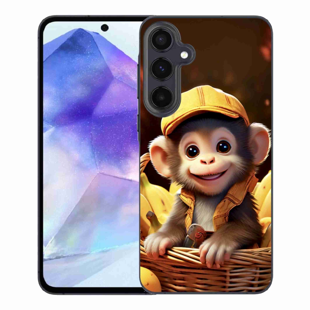 Gélový kryt mmCase na Samsung Galaxy A55 5G - opice v košíku