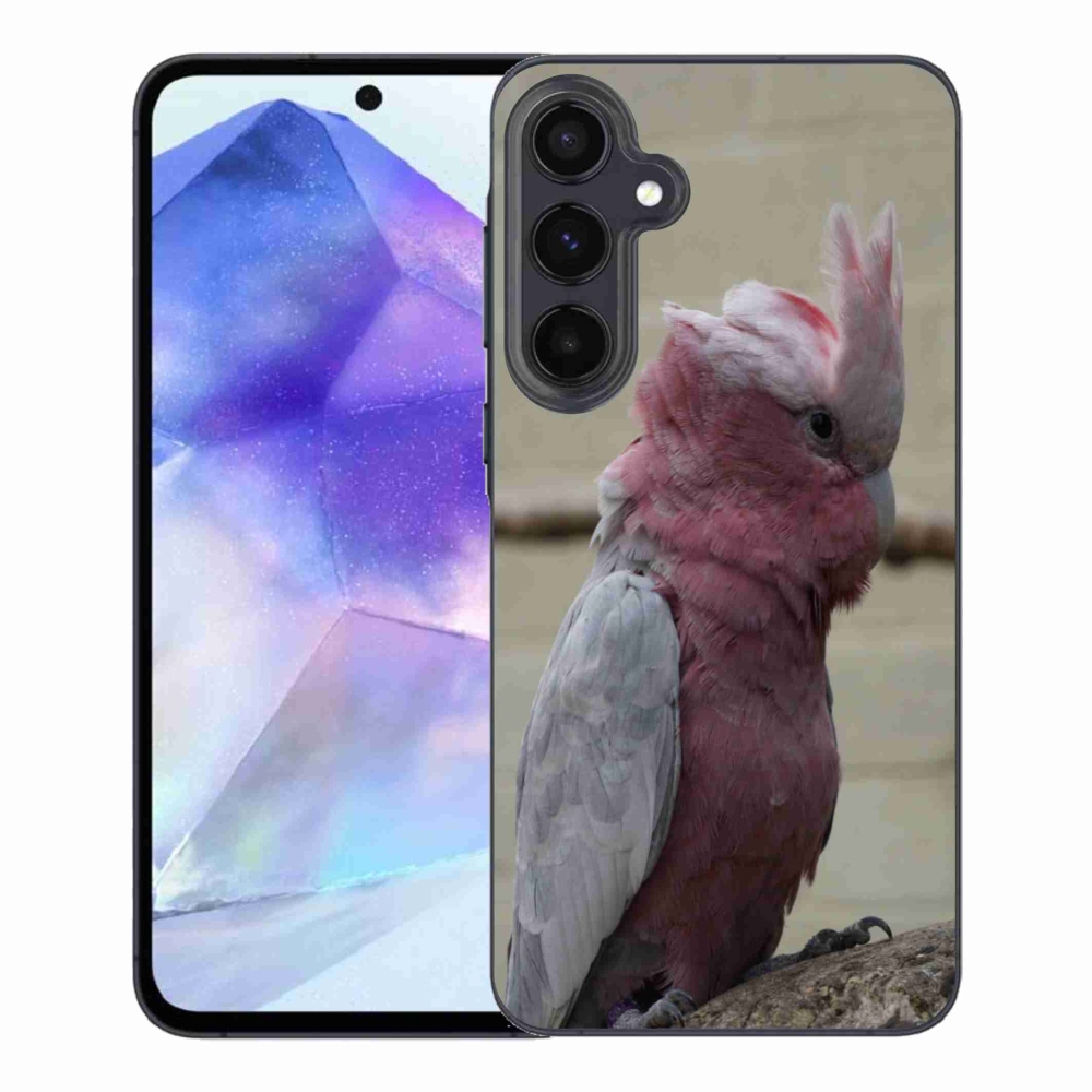 Gélový kryt mmCase na Samsung Galaxy A55 5G - papagáj kakadu ružový