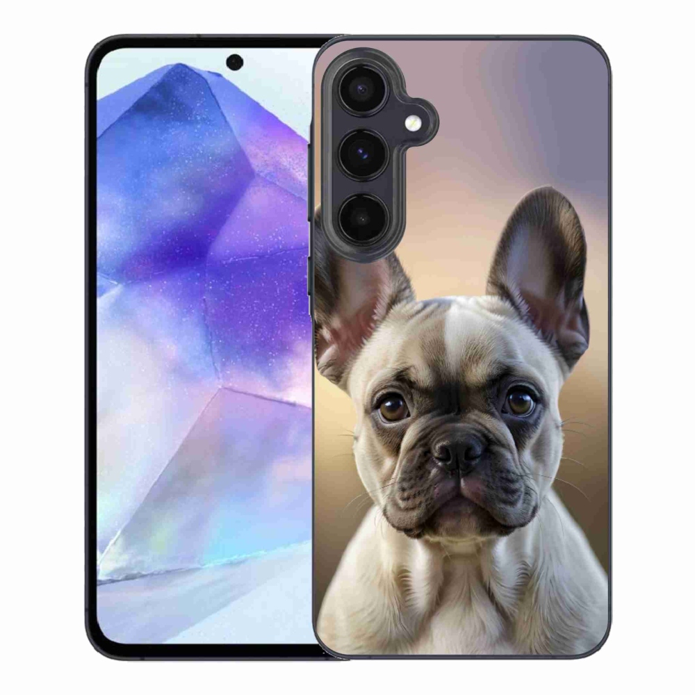 Gélový kryt mmCase na Samsung Galaxy A55 5G - roztomilý francúzsky buldoček