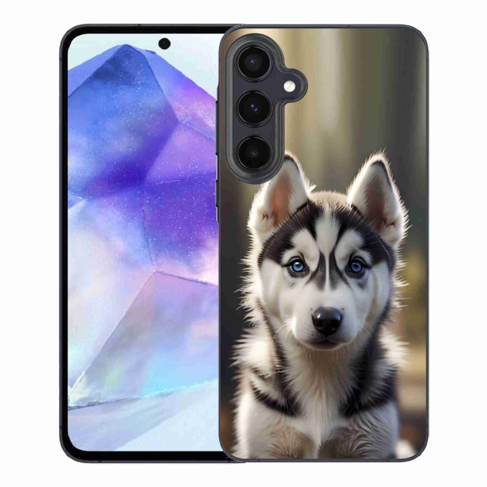 Gélový kryt mmCase na Samsung Galaxy A55 5G - roztomilý sibírsky husky