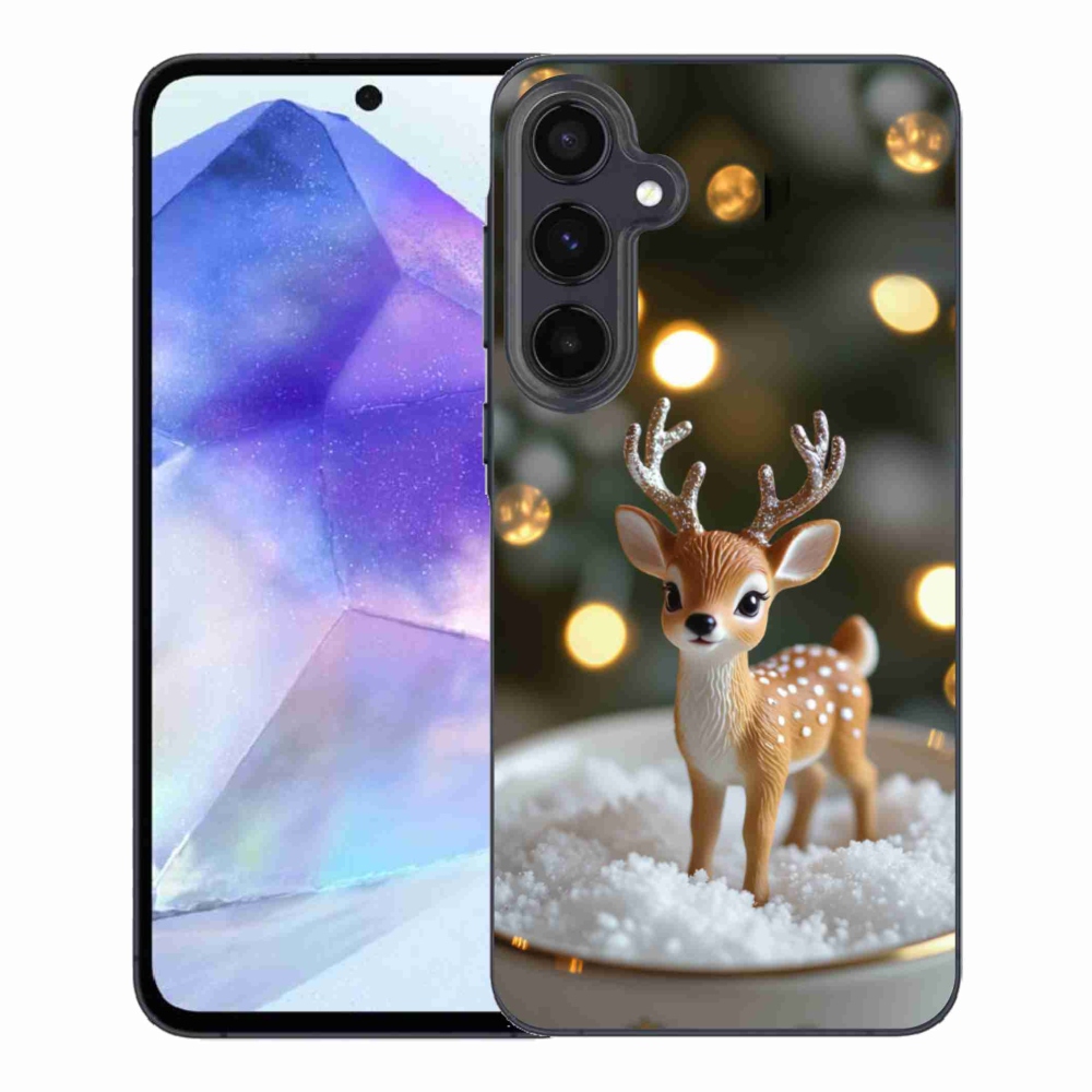 Gélový kryt mmCase na Samsung Galaxy A55 5G - roztomilý vianočný jeleň