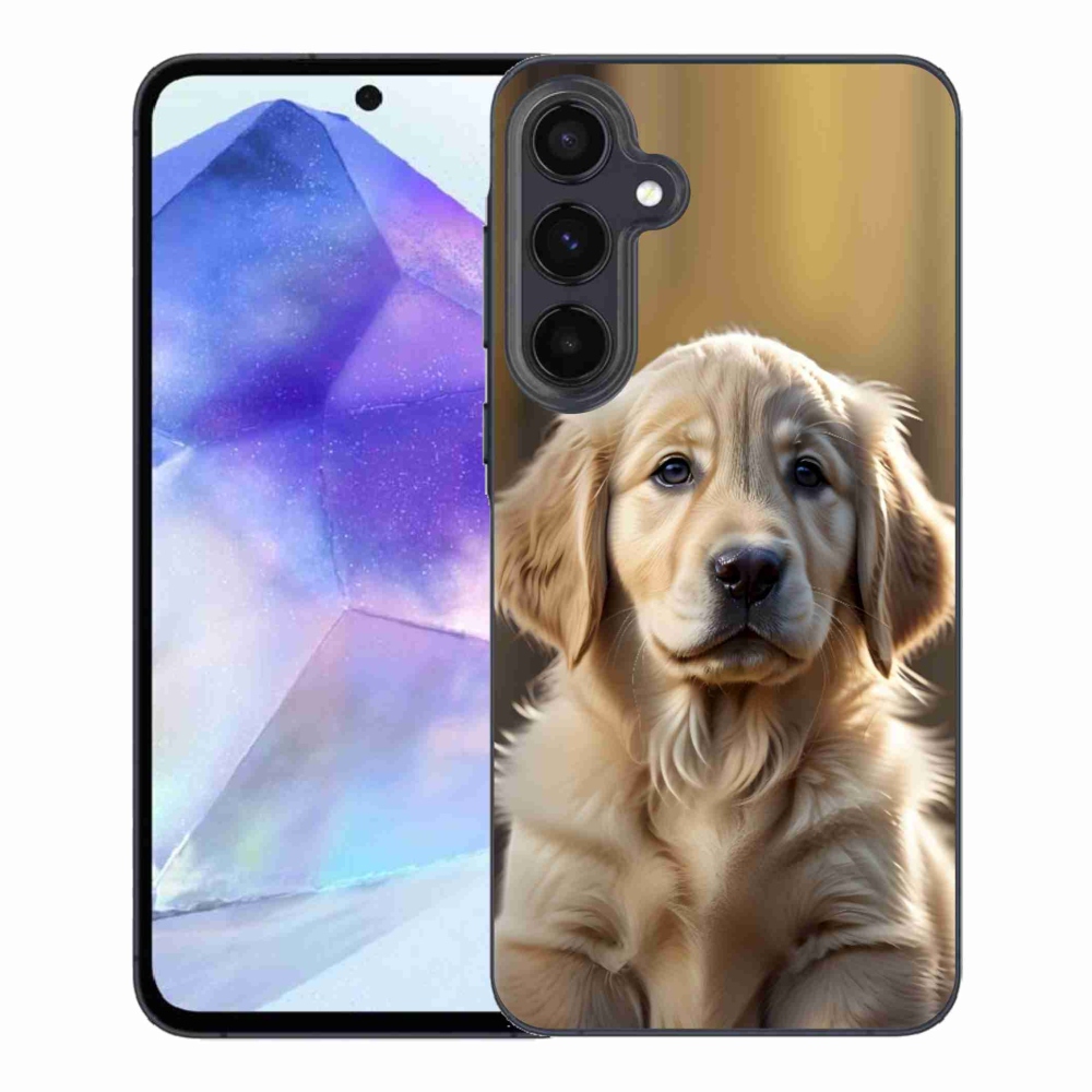 Gélový kryt mmCase na Samsung Galaxy A55 5G - roztomilý zlatý retriever