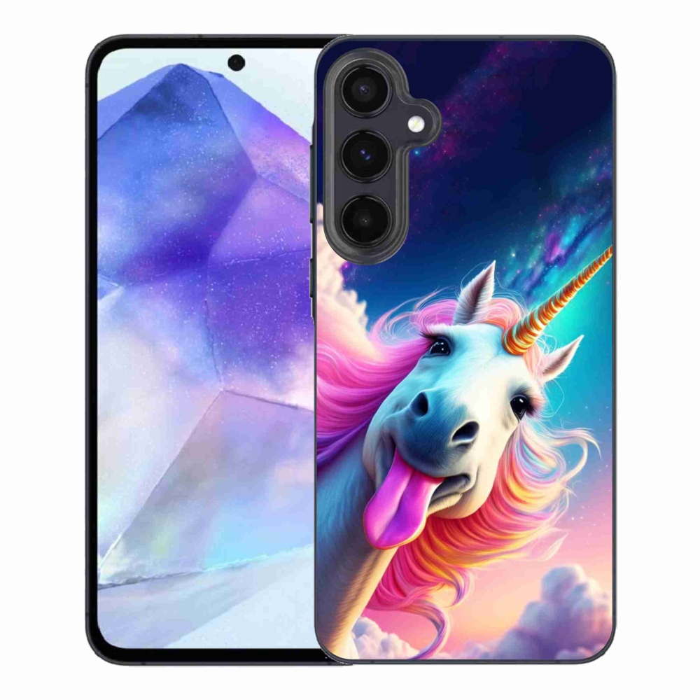 Gélový kryt mmCase na Samsung Galaxy A55 5G - šialený jednorožec