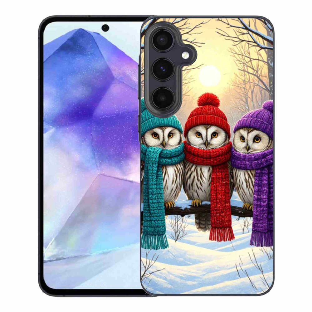 Gélový kryt mmCase na Samsung Galaxy A55 5G - soví priatelia