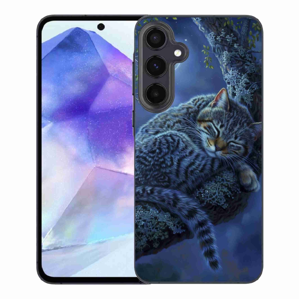 Gélový kryt mmCase na Samsung Galaxy A55 5G - spiaca mačka
