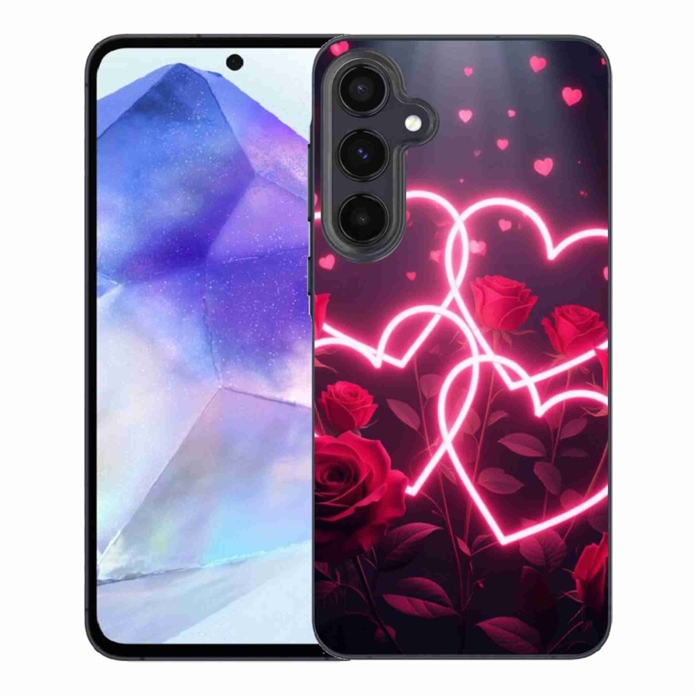 Gélový kryt mmCase na Samsung Galaxy A55 5G - srdce lásky