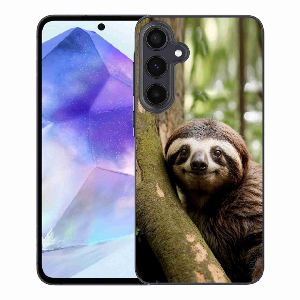 Gélový kryt mmCase na Samsung Galaxy A55 5G - usmievavý leňochod