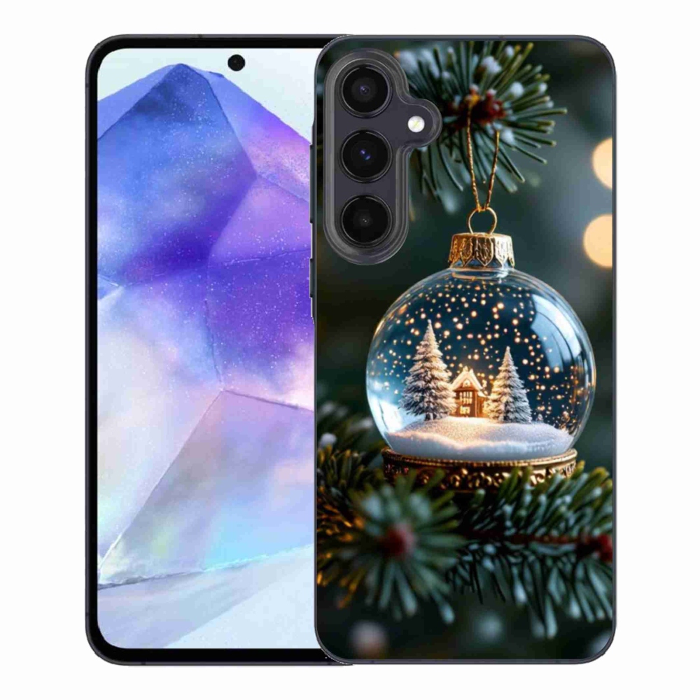 Gélový kryt mmCase na Samsung Galaxy A55 5G - vianočné gule 2