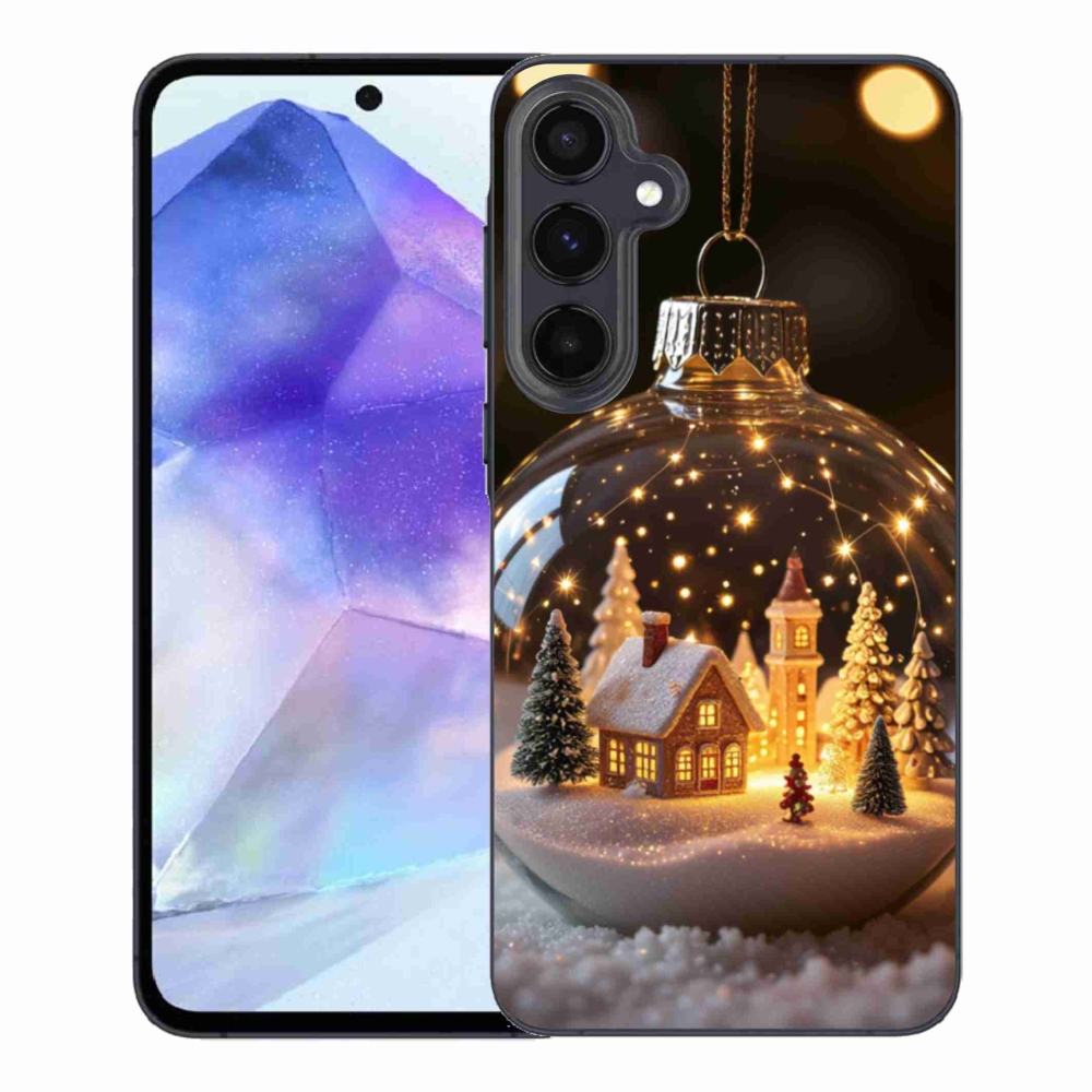 Gélový kryt mmCase na Samsung Galaxy A55 5G - vianočné gule 3