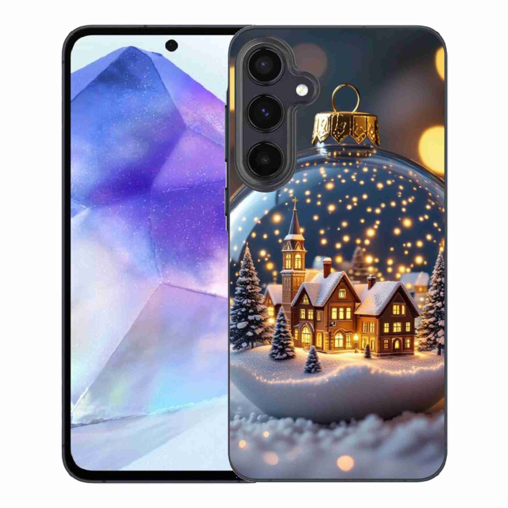 Gélový kryt mmCase na Samsung Galaxy A55 5G - vianočné gule 4