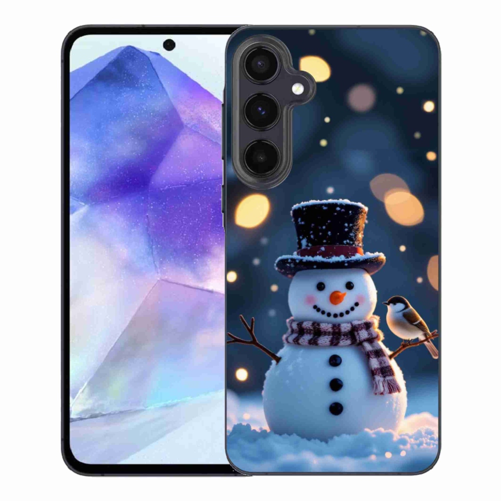 Gélový kryt mmCase na Samsung Galaxy A55 5G - vianočný snehuliak