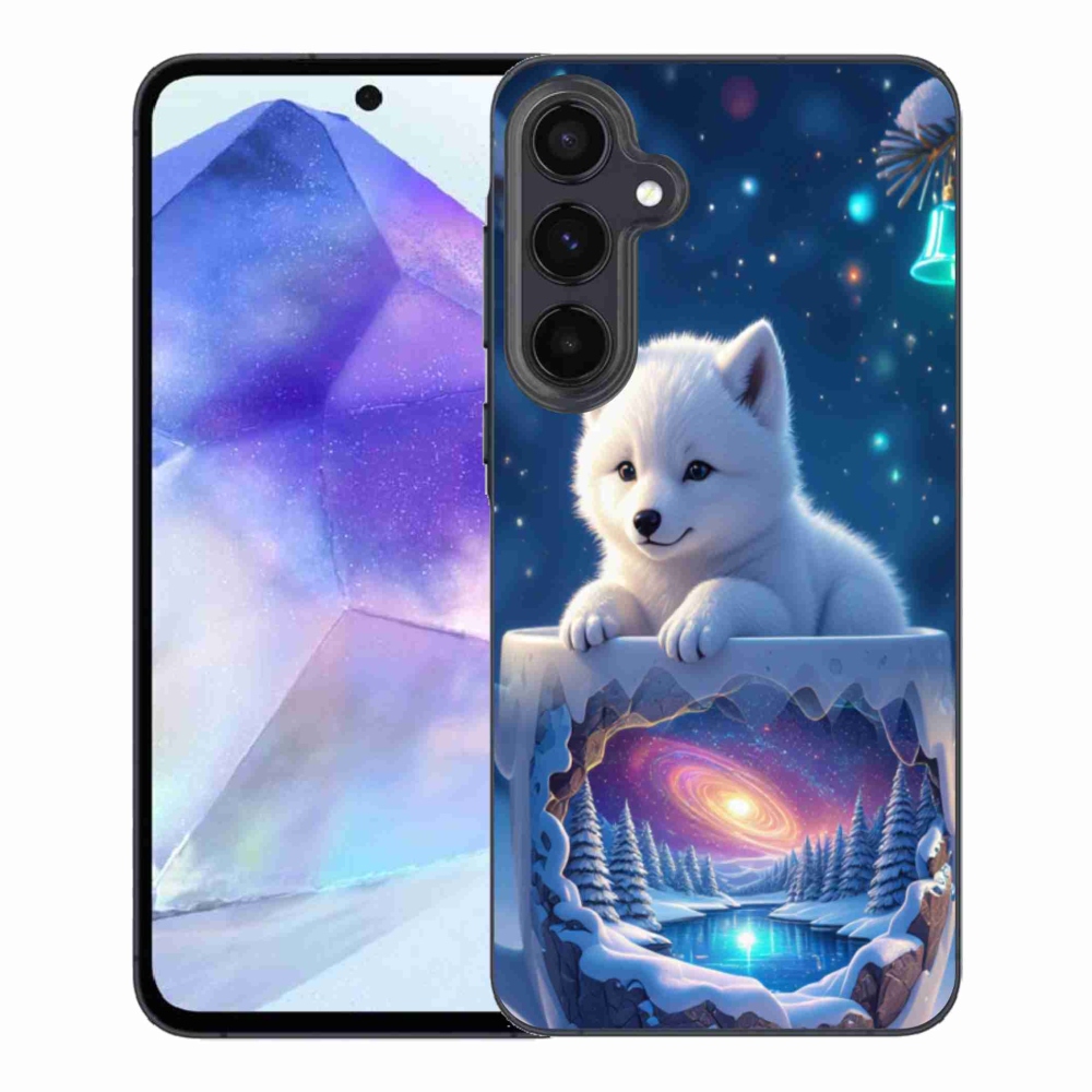 Gélový kryt mmCase na Samsung Galaxy A55 5G - vianočné šteňa