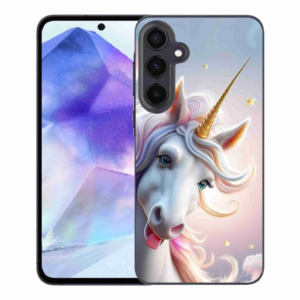 Gélový kryt mmCase na Samsung Galaxy A55 5G - veselý jednorožec