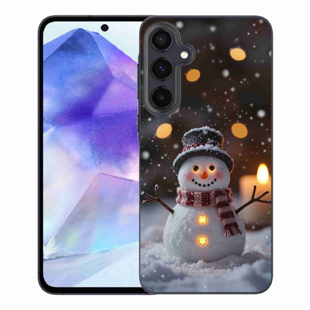 Gélový kryt mmCase na Samsung Galaxy A55 5G - veselý snehuliak