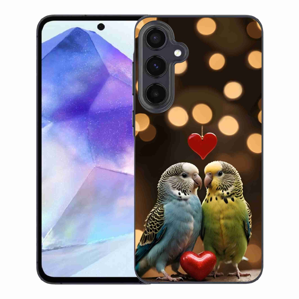 Gélový kryt mmCase na Samsung Galaxy A55 5G - zamilovaní papagáje