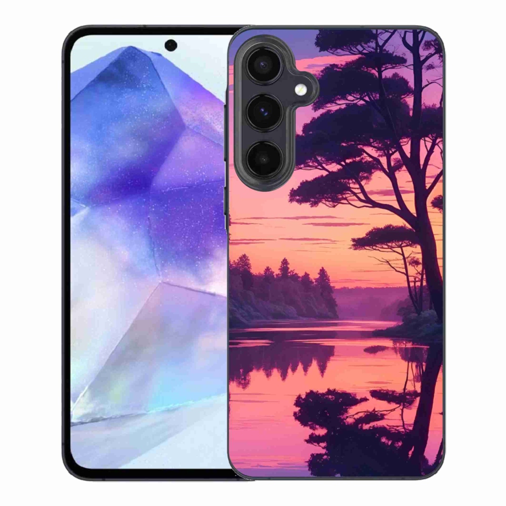 Gélový kryt mmCase na Samsung Galaxy A55 5G - západ slnka nad jazerom