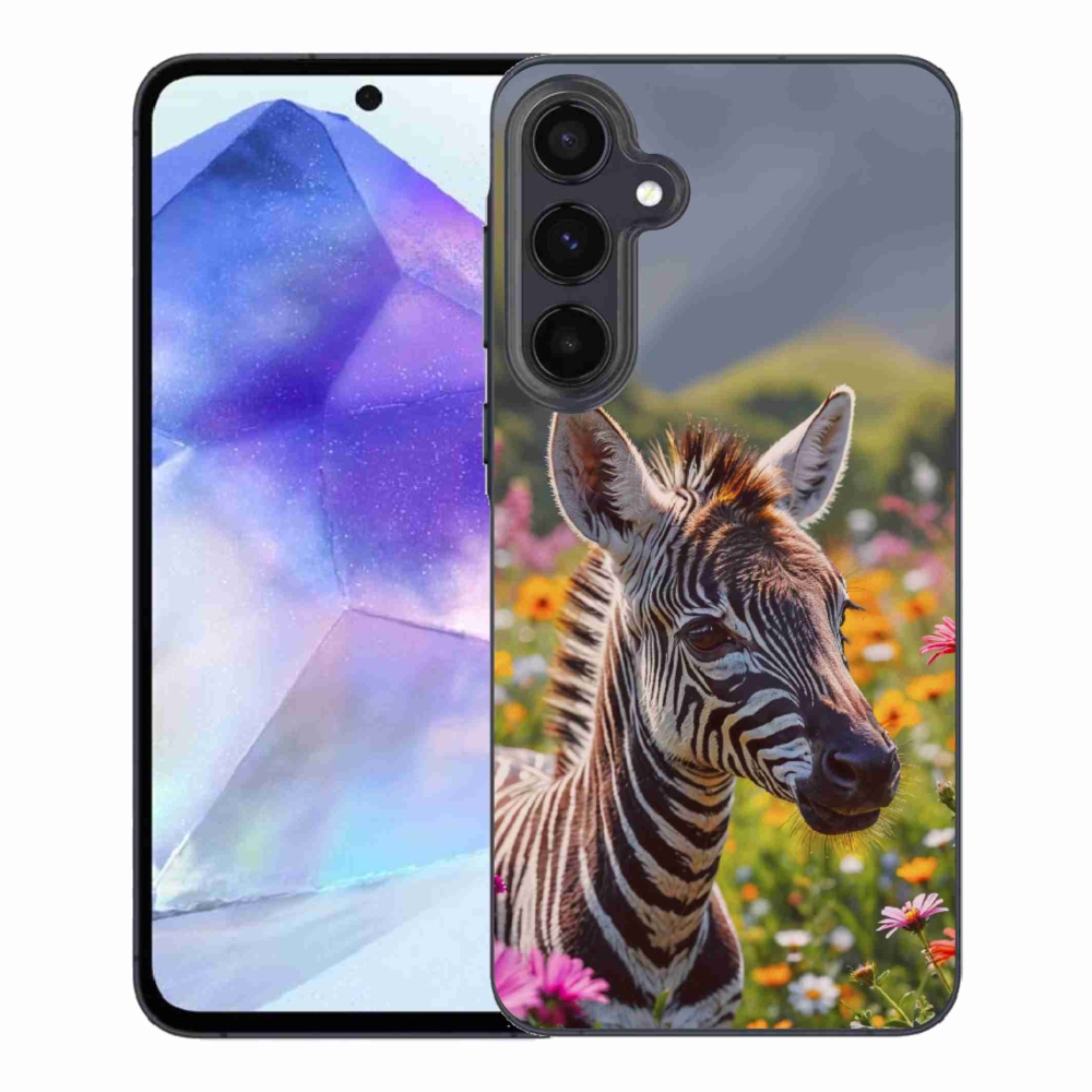 Gélový kryt mmCase na Samsung Galaxy A55 5G - zebra na lúke