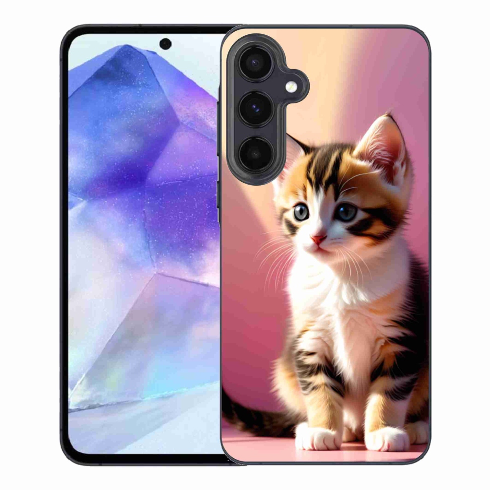 Gélový kryt mmCase na Samsung Galaxy A55 5G - zvedavé mačiatko 2