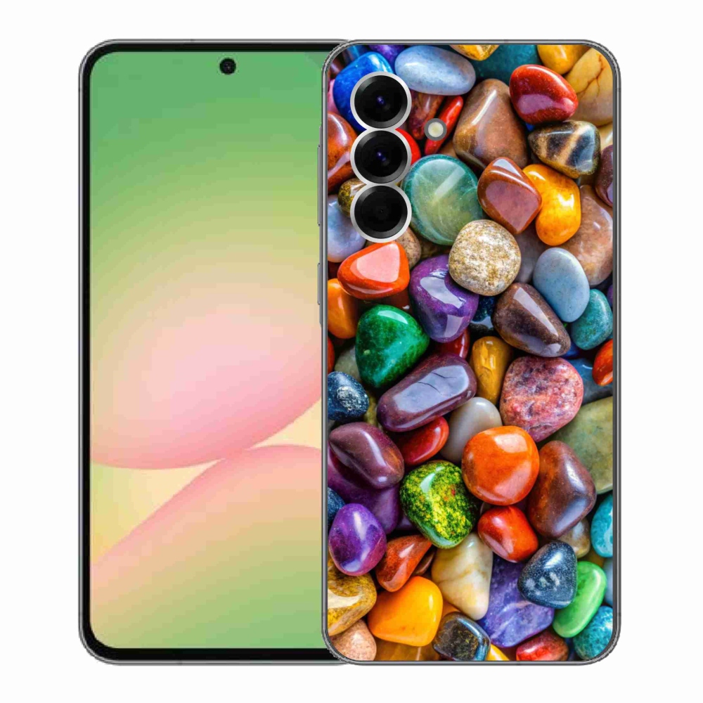 Gélový kryt mmCase na Samsung Galaxy A56 5G - farebné kamienky
