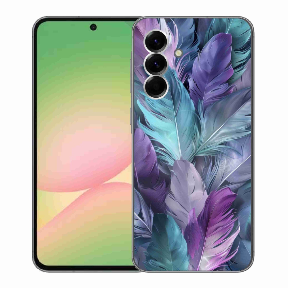 Gélový kryt mmCase na Samsung Galaxy A56 5G - farebné perie 2