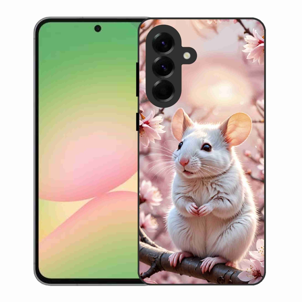 Gélový kryt mmCase na Samsung Galaxy A56 5G - biela myš na vetve