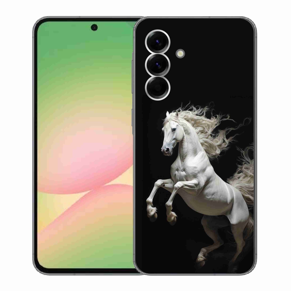 Gélový kryt mmCase na Samsung Galaxy A56 5G - biely kôň 4