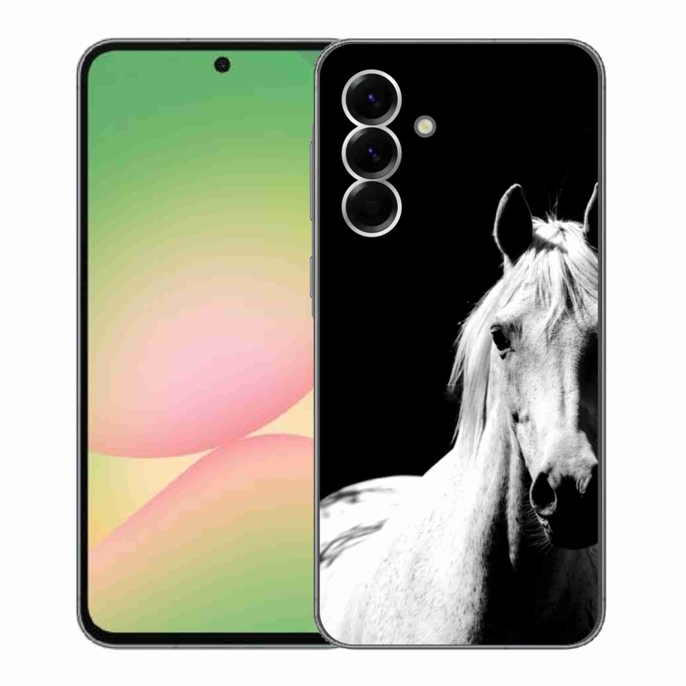 Gélový kryt mmCase na Samsung Galaxy A56 5G - biely kôň 5