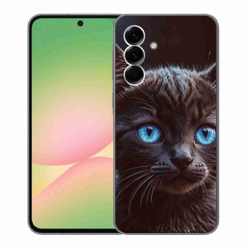 Gélový kryt mmCase na Samsung Galaxy A56 5G - čierne mačiatko 2