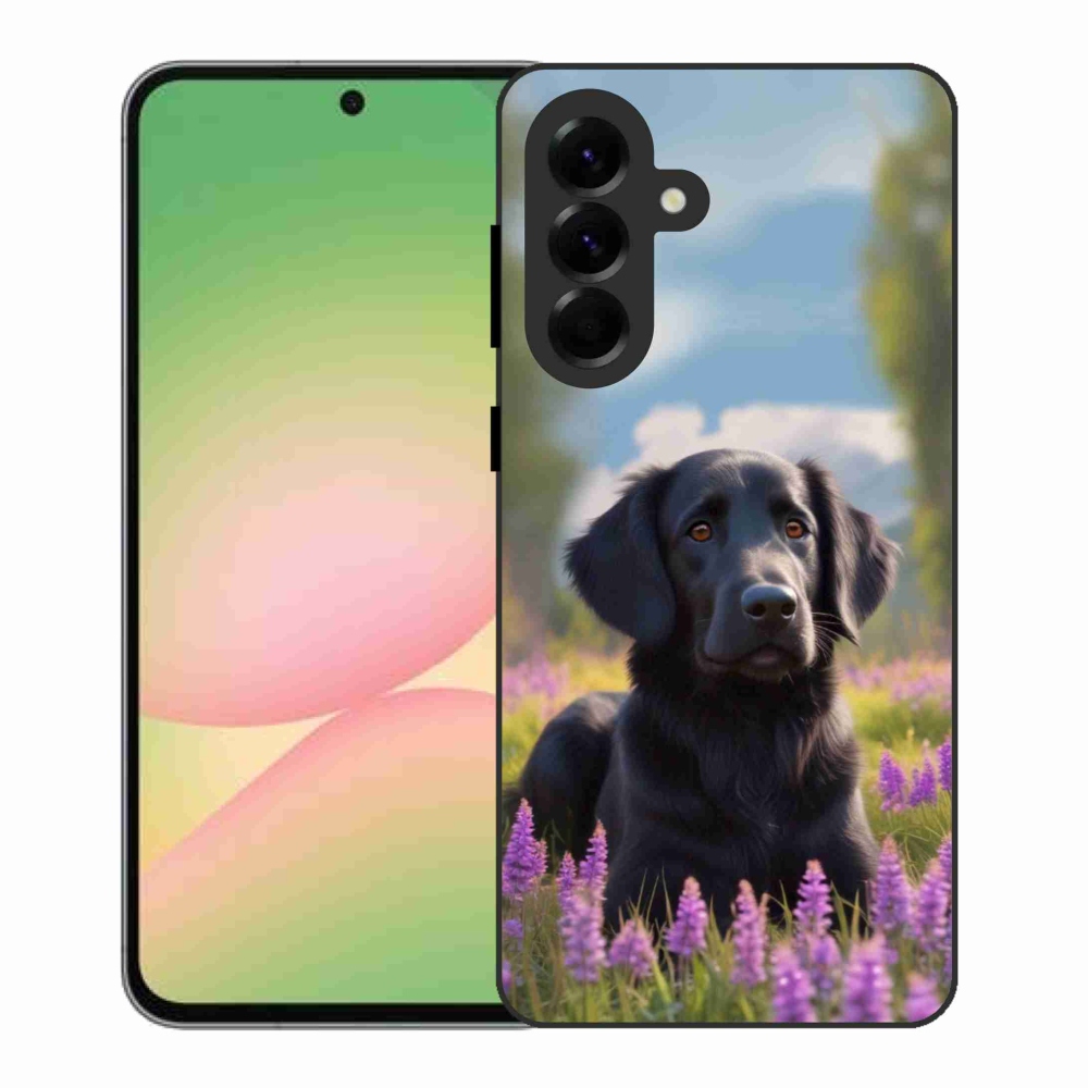 Gélový kryt mmCase na Samsung Galaxy A56 5G - elegantný čierny retriever