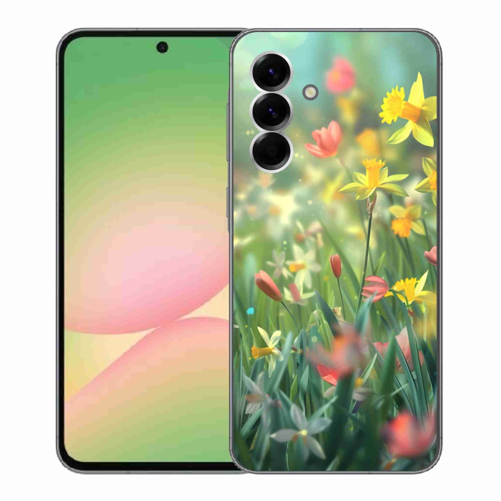 Gélový kryt mmCase na Samsung Galaxy A56 5G - jarné kvety