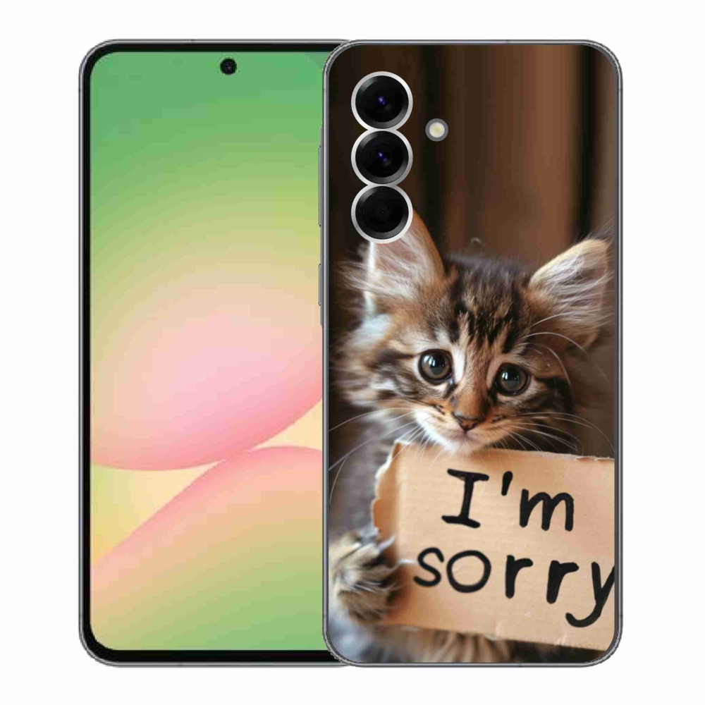 Gélový kryt mmCase na Samsung Galaxy A56 5G - mačacie ospravedlnenie