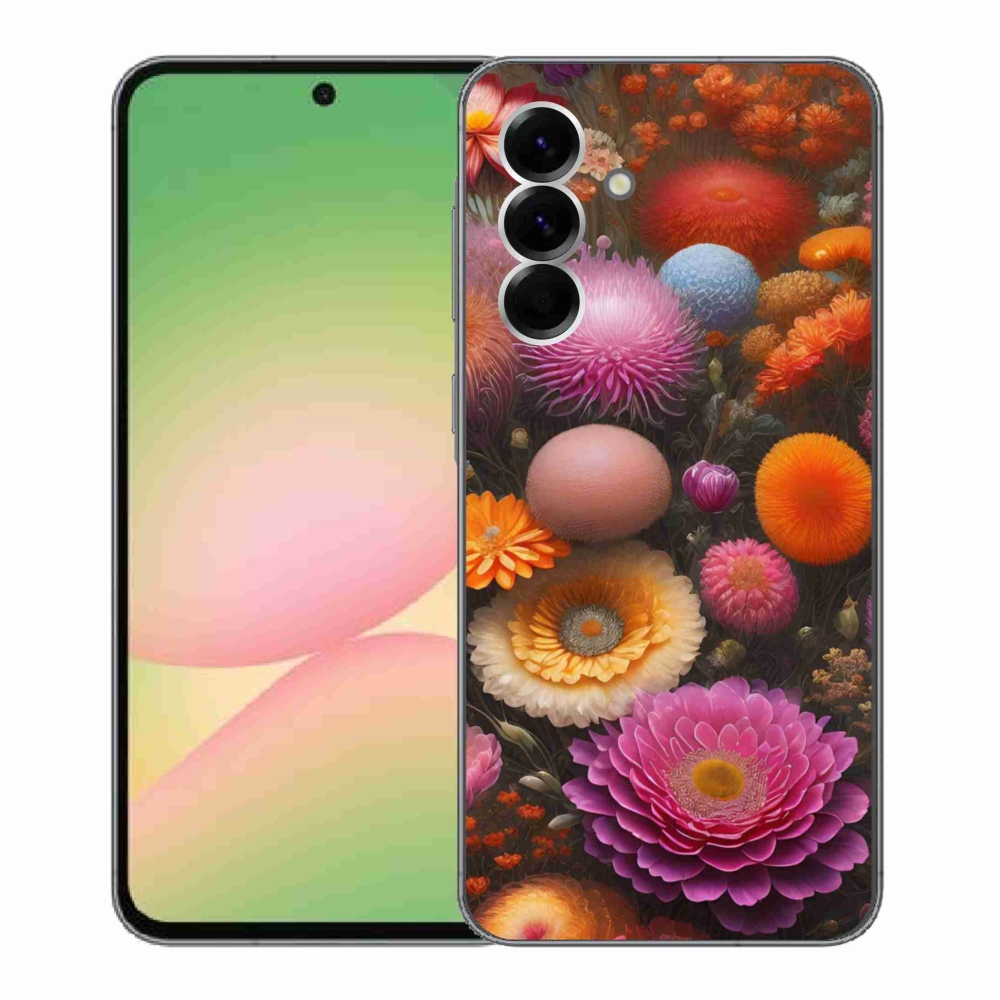 Gélový kryt mmCase na Samsung Galaxy A56 5G - kvetinová kompozícia