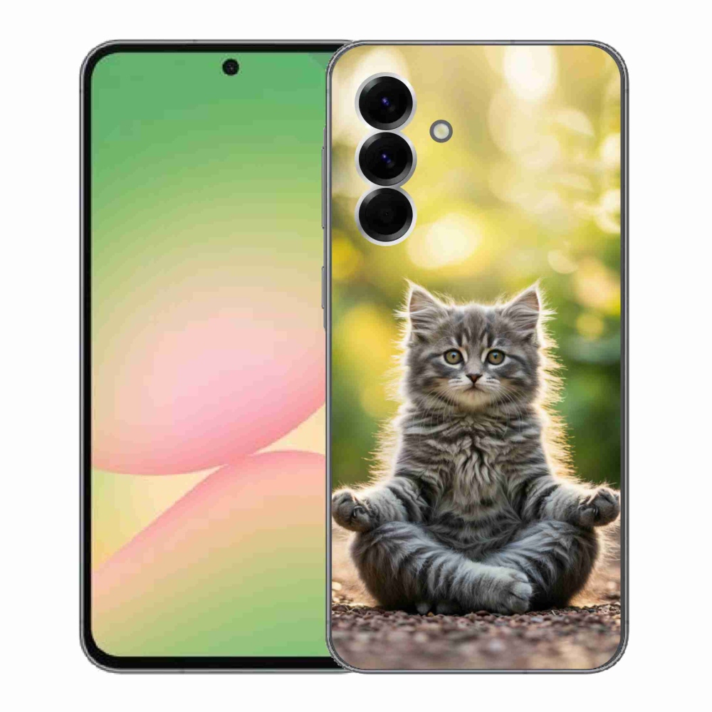 Gélový kryt mmCase na Samsung Galaxy A56 5G - meditujúce mačiatko
