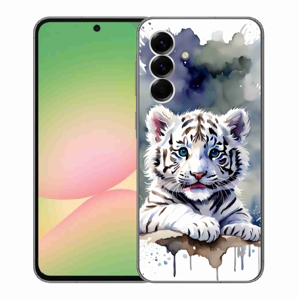 Gélový kryt mmCase na Samsung Galaxy A56 5G - mláďa bieleho tigra