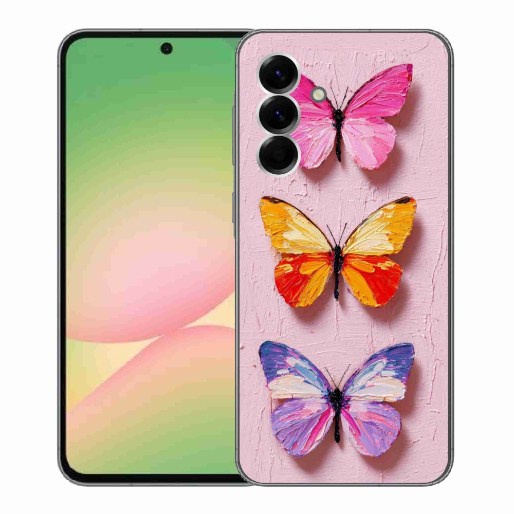 Gélový kryt mmCase na Samsung Galaxy A56 5G - motýlia trojica