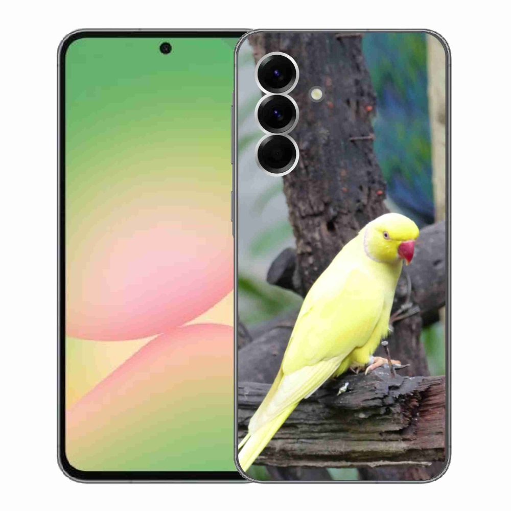 Gélový kryt mmCase na Samsung Galaxy A56 5G - papagáj alexander žltý