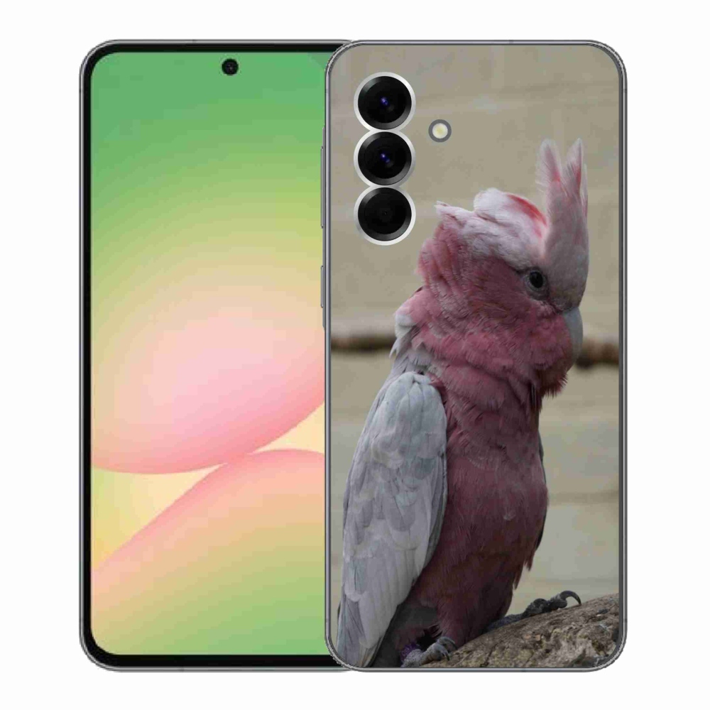 Gélový kryt mmCase na Samsung Galaxy A56 5G - papagáj kakadu ružový