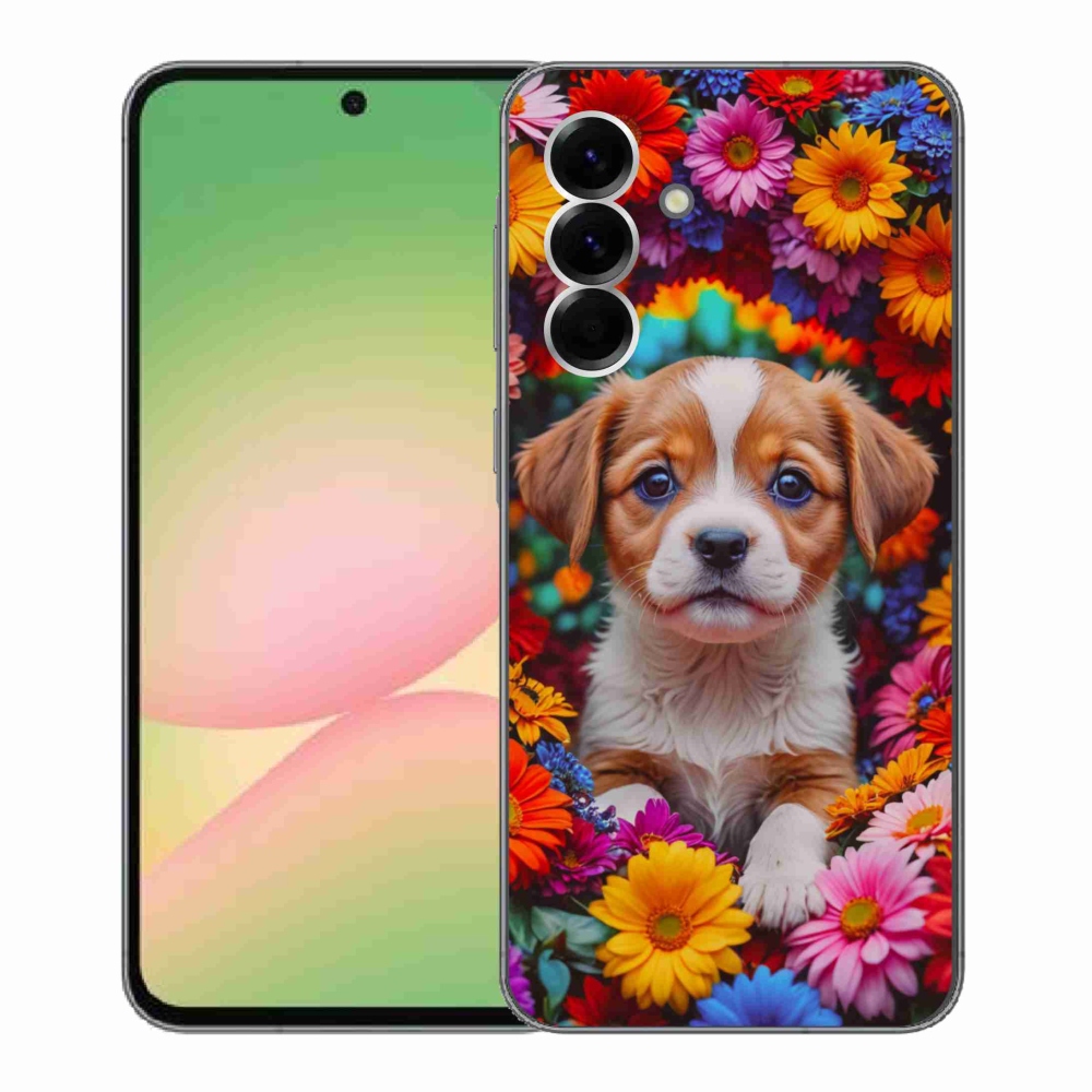 Gélový kryt mmCase na Samsung Galaxy A56 5G - roztomilé šteňa