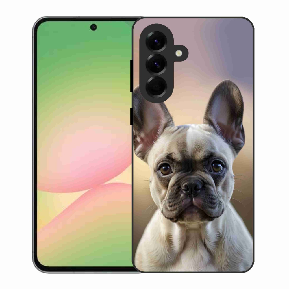 Gélový kryt mmCase na Samsung Galaxy A56 5G - roztomilý francúzsky buldoček