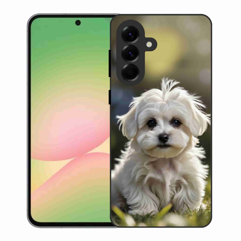 Gélový kryt mmCase na Samsung Galaxy A56 5G - roztomilý maltézsky psík