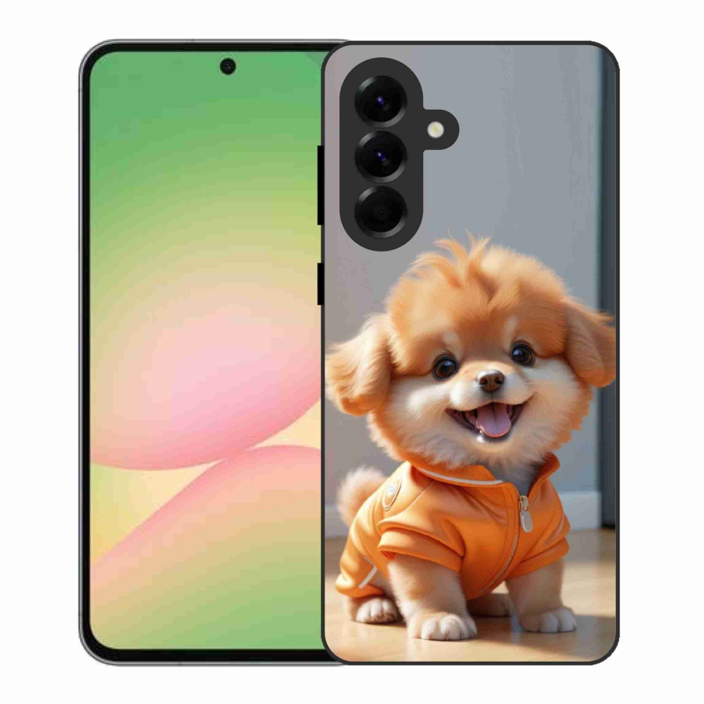 Gélový kryt mmCase na Samsung Galaxy A56 5G - roztomilý pomeranian v mikine