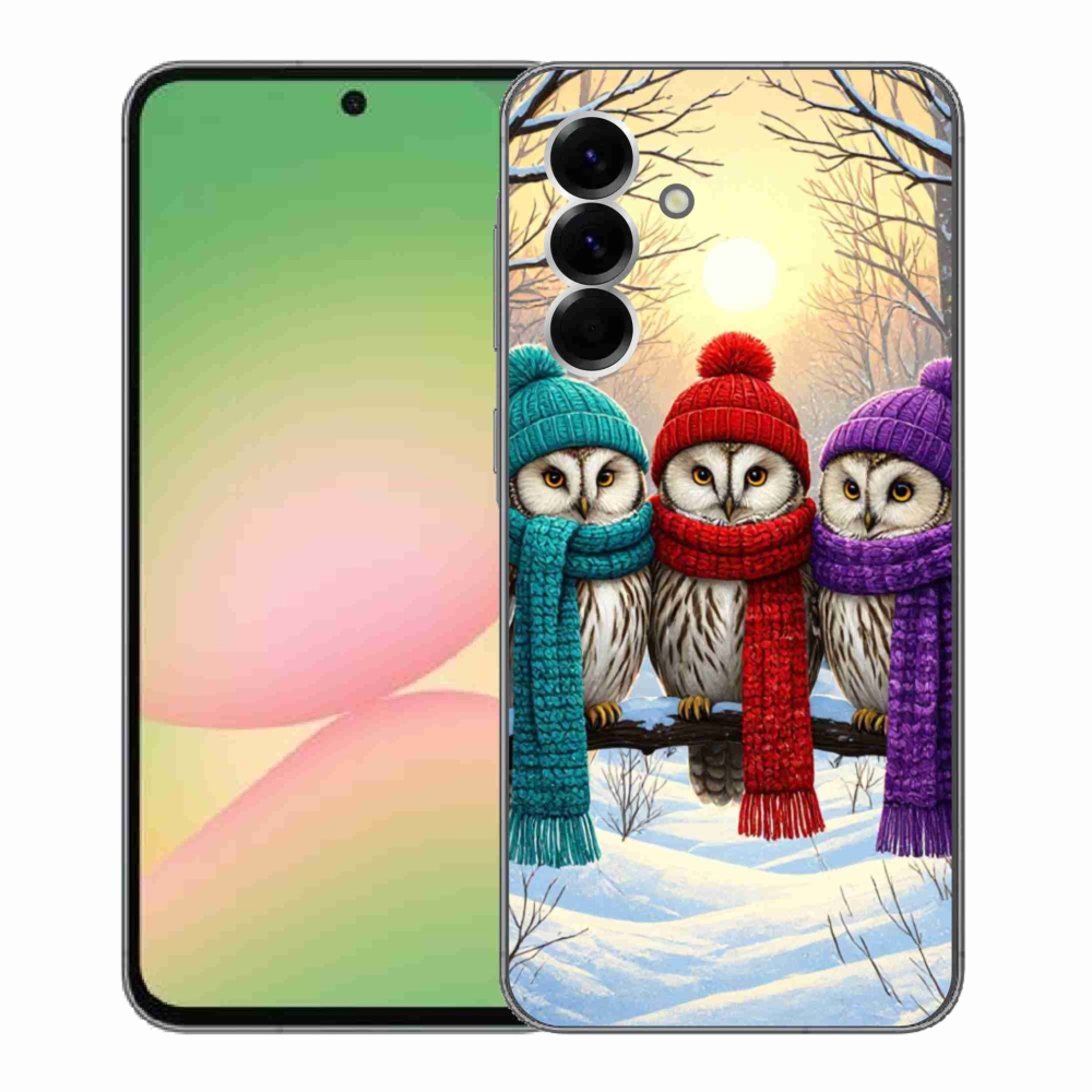 Gélový kryt mmCase na Samsung Galaxy A56 5G - soví priatelia