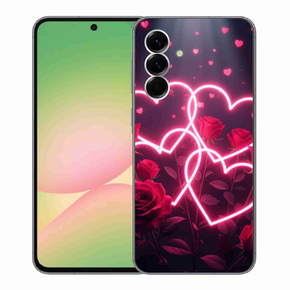 Gélový kryt mmCase na Samsung Galaxy A56 5G - srdce lásky